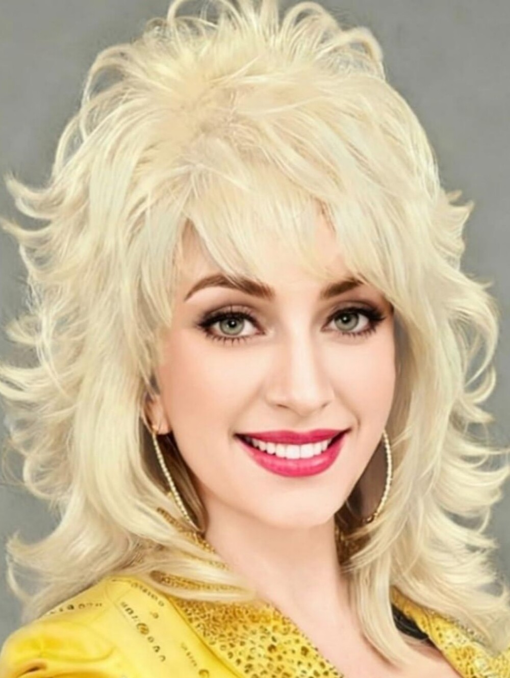 Dolly Parton Blonde Layered Women's Wig - Lightweight Style